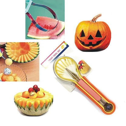 Ankyo Melon Fruit Tool Set (4 - in - 1 Fruit Carving Tool Set) - Dollar Fanatic