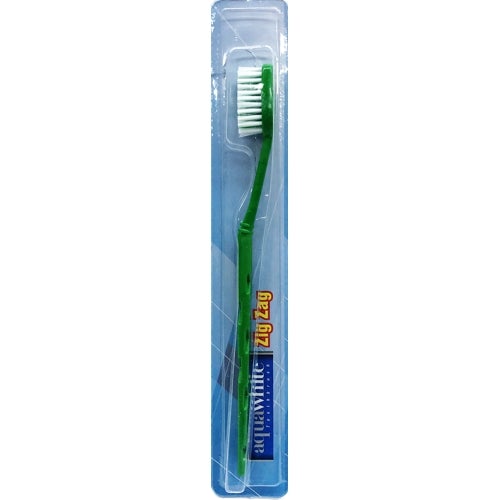 AquaWhite Zig Zag Toothbrush - Medium (1 Pack) - DollarFanatic.com