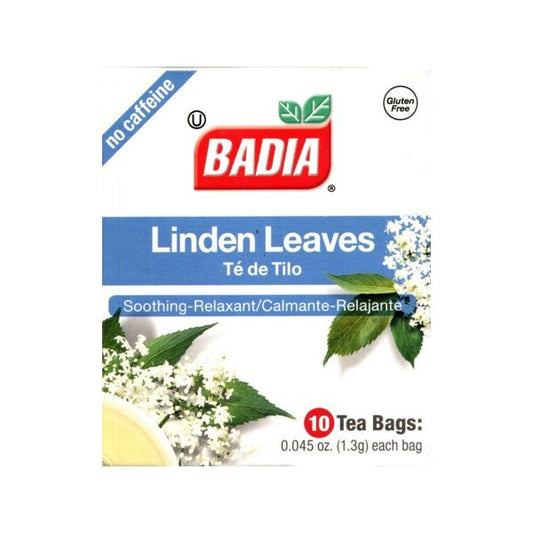 Badia Linden Leaves Herbal Tea Bags (10 Pack) Soothing, Relaxant - Dollar Fanatic