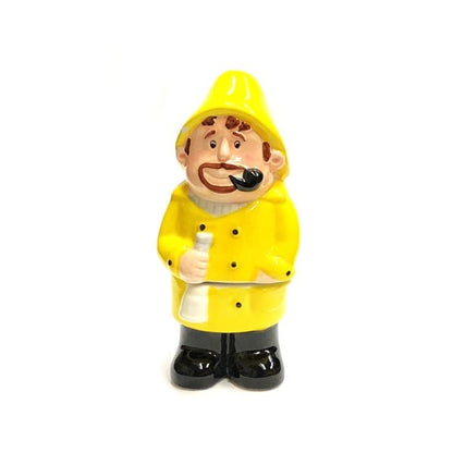 BeachCombers Ceramic Whaler Fisherman Salt & Pepper Shaker Set - Yellow Coat (2-Piece Set) - DollarFanatic.com