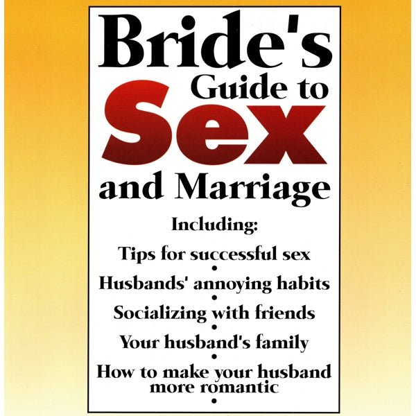 Brides Guide to Sex and Marriage (Paperback Book) Bridal Humor Gift - Comically Written and Illustrated - Dollar Fanatic