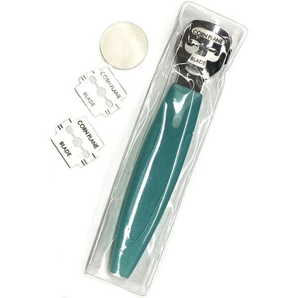 Callus and Corn Shaver with 2 Extra Replacement Blades - Teal (5.5") - Dollar Fanatic