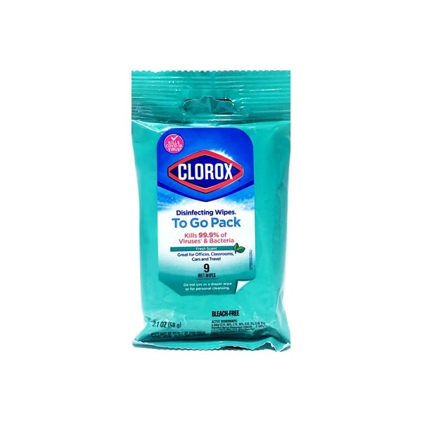 Clorox Disinfecting Wipes To Go Pack - Fresh Scent (9 Pack) - DollarFanatic.com