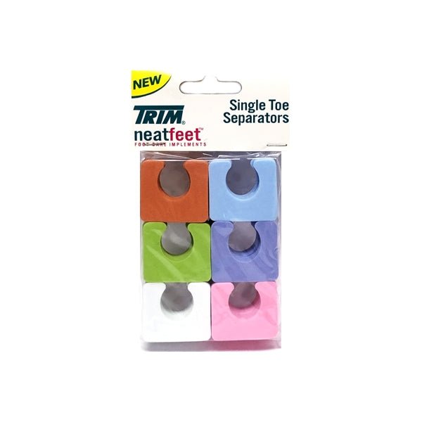 Trim Neat Feet Single Toe Separators (12-Piece Set) Perfect for Pedicures and Nail Polish Applications - DollarFanatic.com